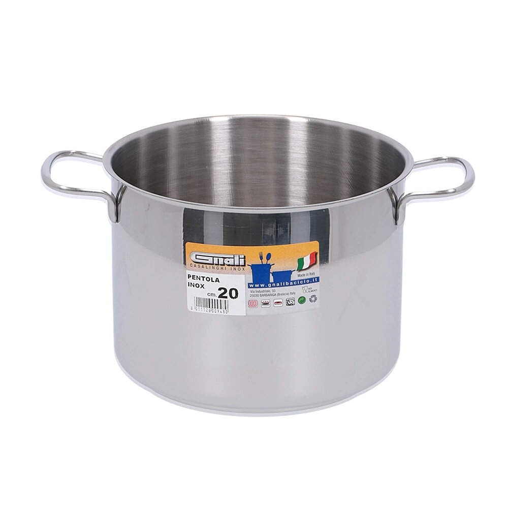 BOCbco Stock Pentola in Induzione in Caso Di Acciaio Inox Stock Pentola in  Vaso Stufato Zuppa Di Zuppa Di Casseruola Piano Piano Cottura con Coperchio  in Vetro, per Tutti i Piani Di